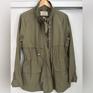 Women’s size small green nylon zip up jacket